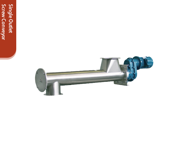 Single outlet screw conveyor
