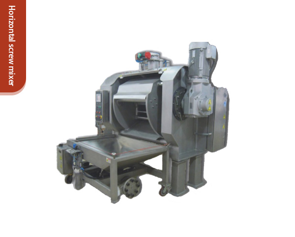 Horizontal screw mixer